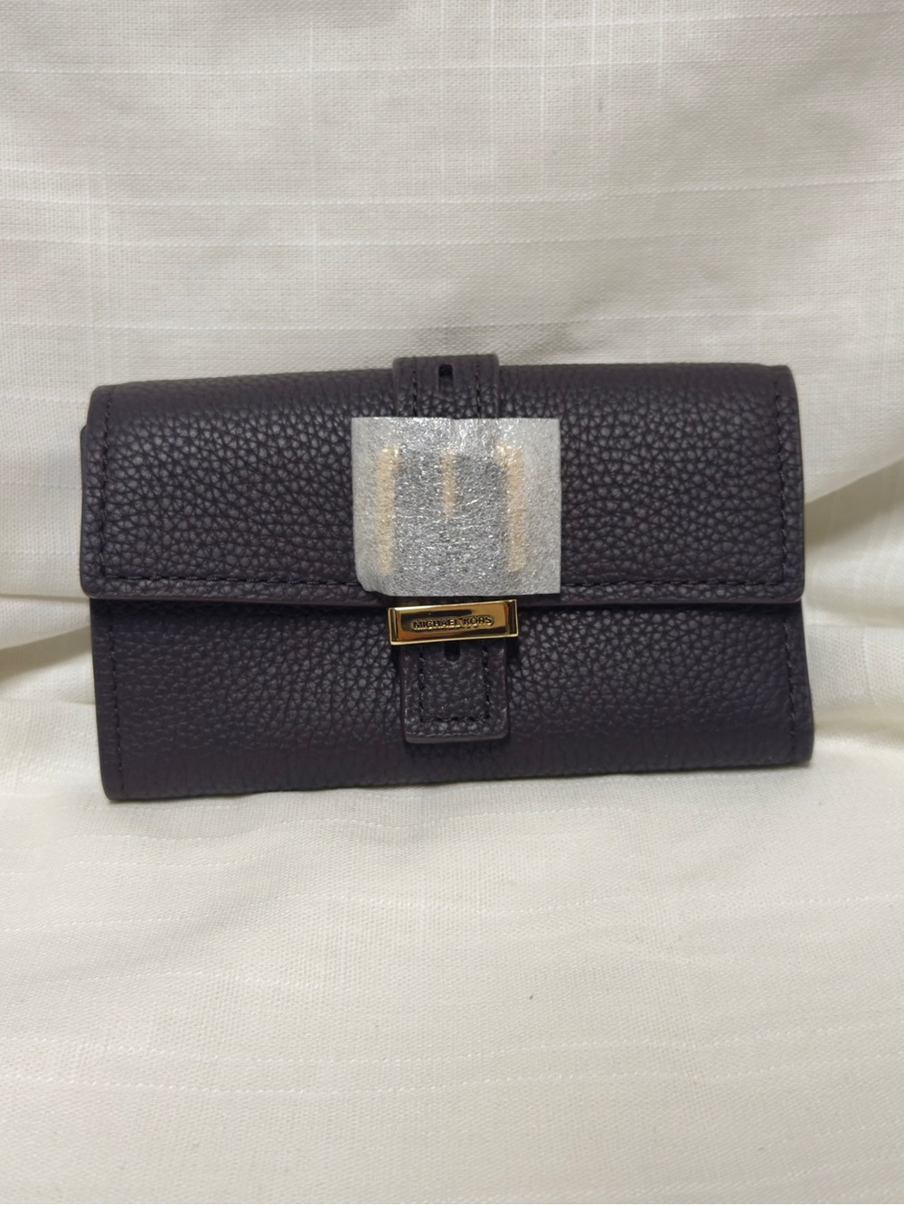 Michael Kors Nolita Medium Chocolate Pebbled Leather Tri-Fold Wallet-NWT